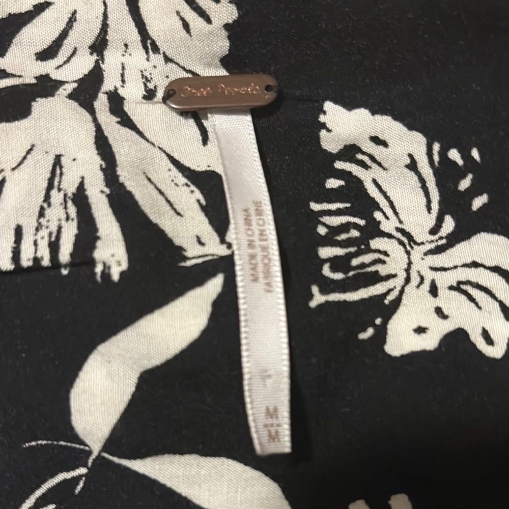 Free People Black and White Fitted Crop Camisole - Picture 3 of 4